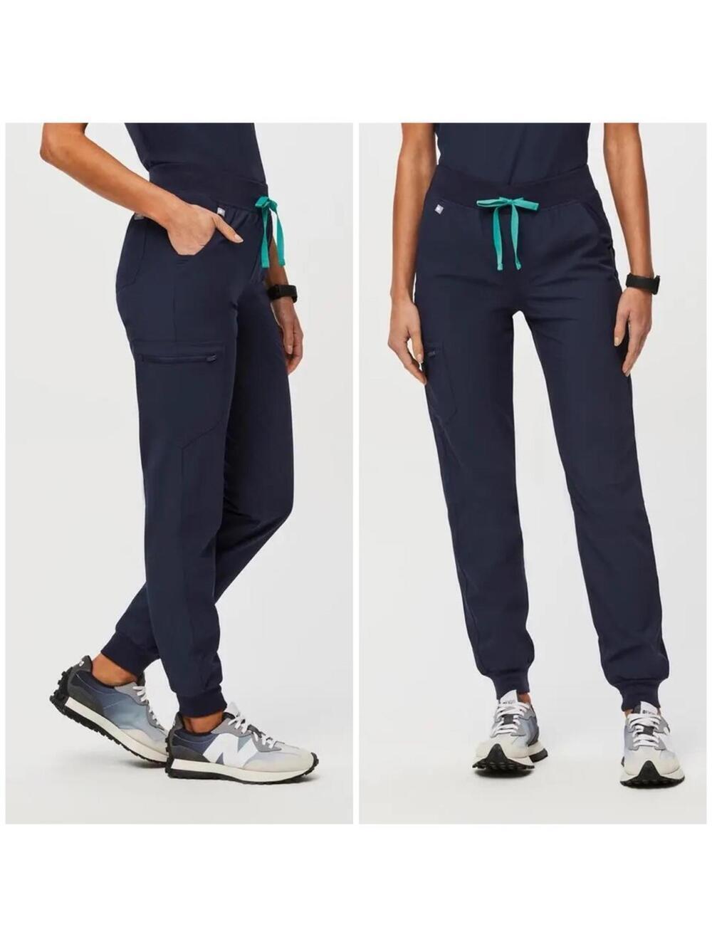 FIGS Zamora FreeX Lined Jogger Scrub Pants Navy Size Small Petite